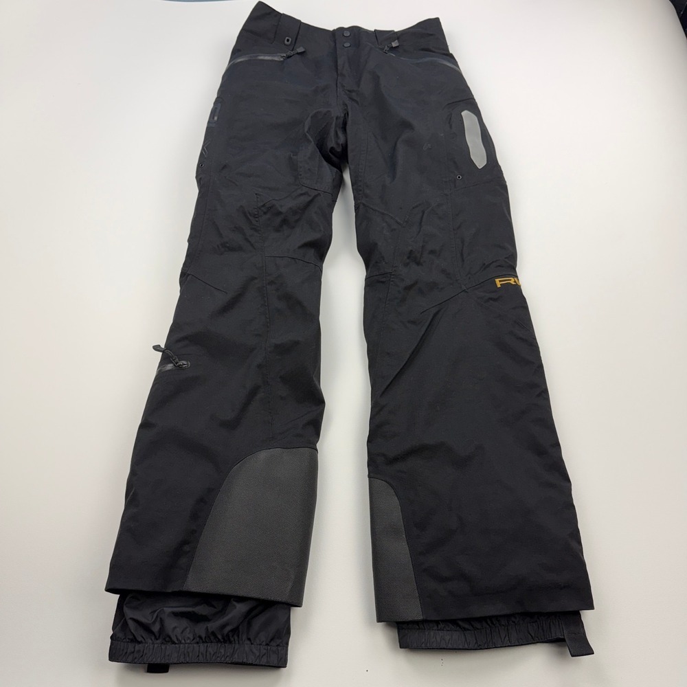 Ralph Lauren RLX Ski Pants Womens Small Black Recco System Snow Wide Leg READ